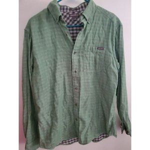 Eddie Bauer Men's Medium Classic Fit Green Button Up Shirt